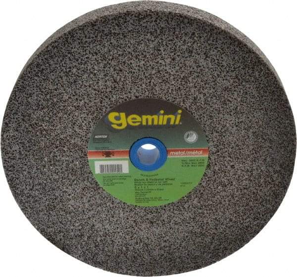 Norton - 24 Grit Aluminum Oxide Bench & Pedestal Grinding Wheel - 8" Diam x 1" Hole x 1" Thick, 3600 Max RPM, Very Coarse Grade - USA Tool & Supply