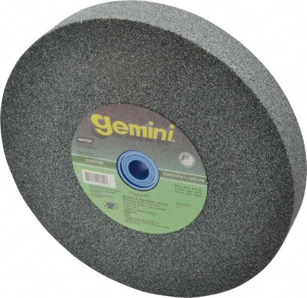 Norton - 60 Grit Silicon Carbide Bench & Pedestal Grinding Wheel - 7" Diam x 1" Hole x 1" Thick, 3600 Max RPM, Medium Grade - USA Tool & Supply