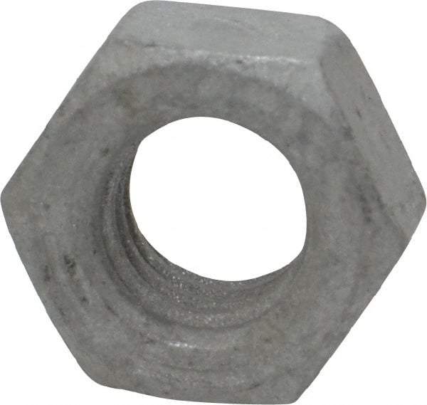Armor Coat - 5/16-18 UNC Steel Right Hand Hex Nut - 1/2" Across Flats, 17/64" High, Armor Coat Finish - USA Tool & Supply