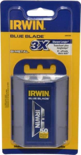 Irwin - 50 Piece Bi-Metal Utility Knife Blade - 2-3/8" OAL - USA Tool & Supply