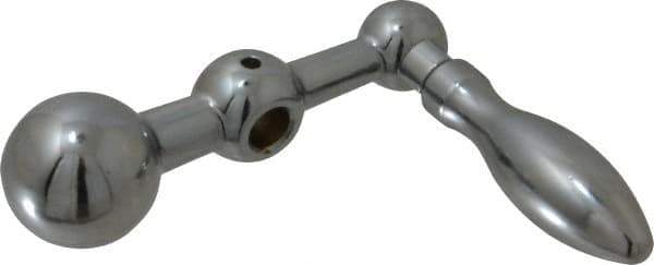 Gibraltar - 9/16" Hub Diam x 9/16" Hub Height Revolving Crank Handle - 5/16" Reamed Bore, 1" Knob Diam, 2-3/4" High, 2-1/2" Center to Center, Steel - USA Tool & Supply