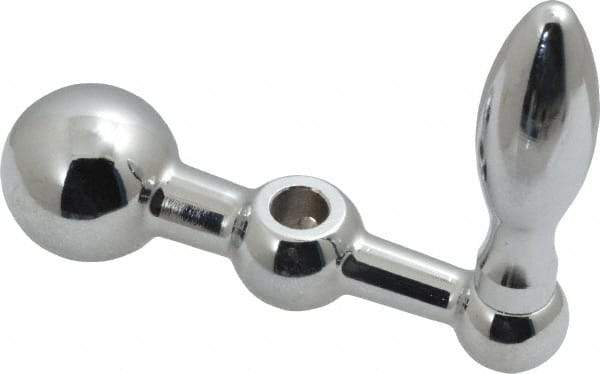 Gibraltar - 9/16" Hub Diam x 9/16" Hub Height Solid Crank Handle - 5/16" Reamed Bore, 1" Knob Diam, 2-9/16" High, 2-1/2" Center to Center, Steel - USA Tool & Supply