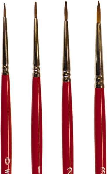 Wooster Brush - #2 Sable Artist's Paint Brush - 1/8" Wide, 21/64" Bristle Length, 5-3/4" Plastic Handle - USA Tool & Supply