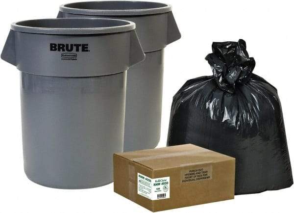 Rubbermaid - 32 Gal Gray Round Trash Can - Polyethylene - USA Tool & Supply
