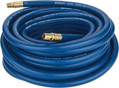 Continental ContiTech - 3/8" ID x 0.66" OD 50' Long Multipurpose Air Hose - MNPT x MNPT Ends, 300 Working psi, -10 to 158°F, 1/4" Fitting, Blue - USA Tool & Supply