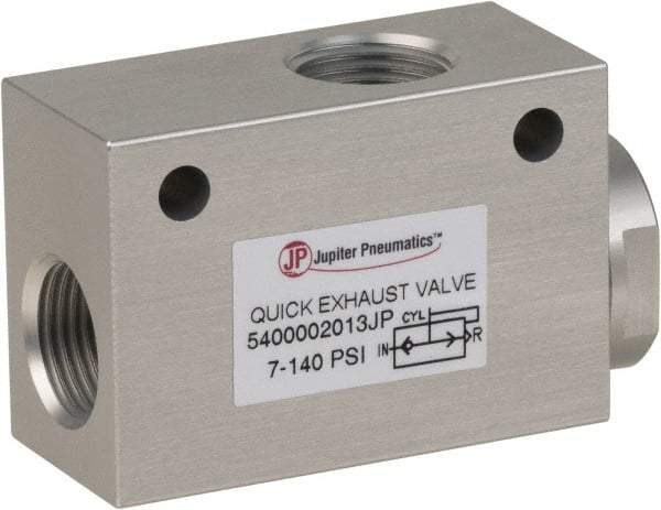 PRO-SOURCE - 3/8" NPT Quick Exhaust Valve - 3/8" Exhaust Port, 7.1 to 140.78 psi, Aluminum Alloy Material - USA Tool & Supply