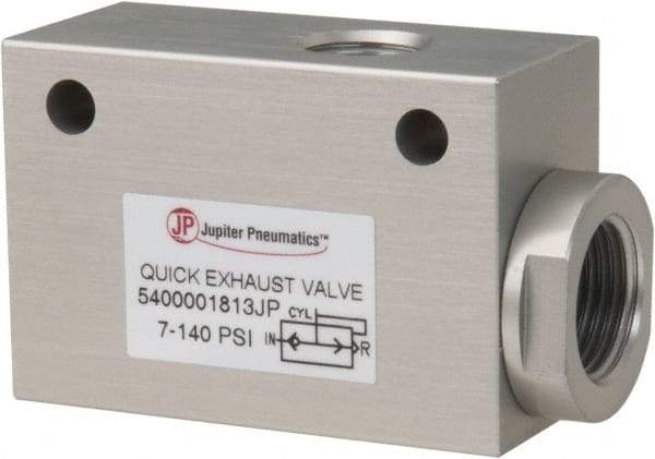 PRO-SOURCE - 1/4" NPT Quick Exhaust Valve - 3/8" Exhaust Port, 7.1 to 140.78 psi, Aluminum Alloy Material - USA Tool & Supply