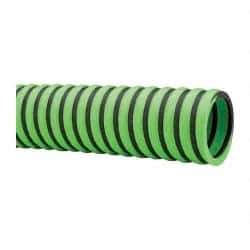 Continental ContiTech - -20 to 180°F, 1-1/2" Inside x 1.78" Outside Diam, Thermoplastic Liquid Suction & Discharge Hose - Green & Black, 100' Long, 29 Vacuum Rating, 50 psi Working & 150 psi Brust Pressure - USA Tool & Supply