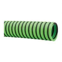 Continental ContiTech - -20 to 180°F, 1-1/2" Inside x 1.78" Outside Diam, Thermoplastic Liquid Suction & Discharge Hose - Green & Black, 100' Long, 29 Vacuum Rating, 50 psi Working & 150 psi Brust Pressure - USA Tool & Supply