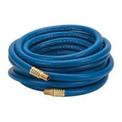 Continental ContiTech - 3/8" ID x 0.66" OD 25' Long Multipurpose Air Hose - MNPT x MNPT Ends, 300 Working psi, -10 to 158°F, 1/4" Fitting, Blue - USA Tool & Supply