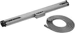 Mitutoyo - 60" Max Measuring Range, 0.0003" Resolution, 1,696mm Scale Length, Glass DRO Linear Scale - 3+3L0/1,000 µm Accuracy, IP53, 16.4' Cable Length, 0 to 45°C, Series AT113 - USA Tool & Supply