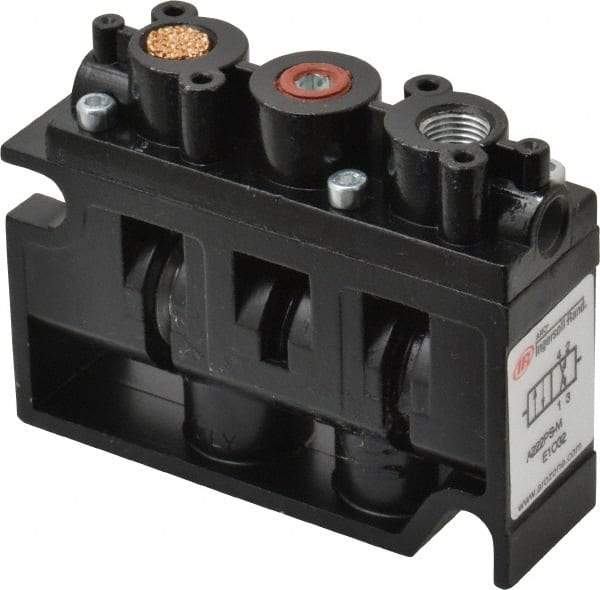 ARO/Ingersoll-Rand - 1/4", 2-Position Alpha Stacking Solenoid Valve - 1.9 CV Rate, 2-7/16" High x 3-1/4" Long - USA Tool & Supply