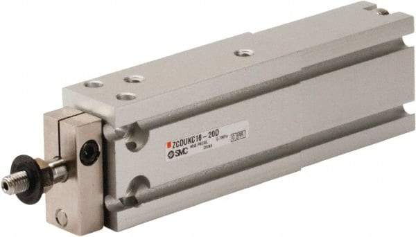 SMC PNEUMATICS - 16mm Bore x 20mm Stroke Vacuum Cylinder - 85 psi, 125.5mm OAL - USA Tool & Supply