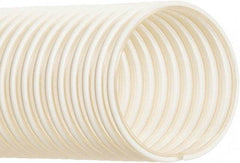 Hi-Tech Duravent - 2" ID, 27 Hg Vac Rating, 25 psi, Polyurethane Vacuum & Duct Hose - 50' Long, Clear with Opaque Helix, 4-1/2" Bend Radius, -20 to 180°F - USA Tool & Supply