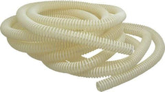 Hi-Tech Duravent - 3/4" ID, 30 Hg Vac Rating, 40 psi, Polyurethane Vacuum & Duct Hose - 25' Long, Clear with Opaque Helix, 2-1/4" Bend Radius, -20 to 180°F - USA Tool & Supply