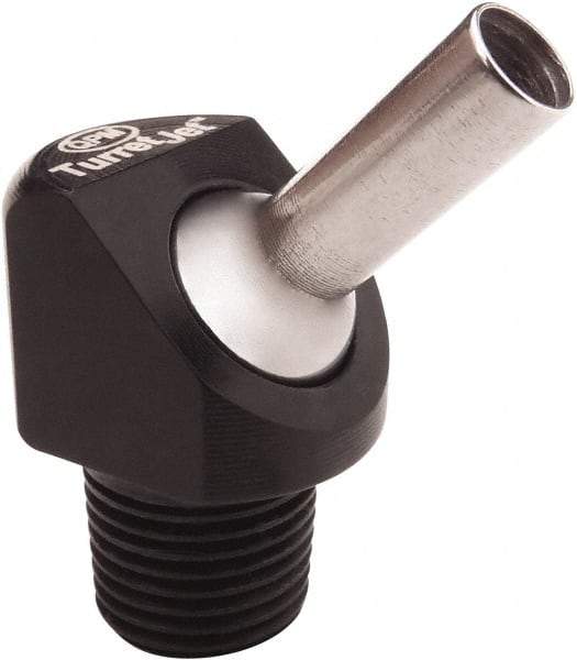 QPM Products - 0.16" ID x .50" L Coolant Hose Nozzle - 1/8" NPT, Use with CNC Lathes - USA Tool & Supply