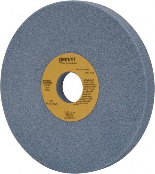 Norton - 7" Diam x 1-1/4" Hole x 3/4" Thick, J Hardness, 46 Grit Surface Grinding Wheel - Aluminum Oxide, Type 5, Coarse Grade, 3,600 Max RPM, One-Side Recess - USA Tool & Supply