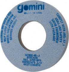 Norton - 12" Diam x 5" Hole x 1-1/2" Thick, J Hardness, 46 Grit Surface Grinding Wheel - Aluminum Oxide, Type 5, Coarse Grade, 2,705 Max RPM, One-Side Recess - USA Tool & Supply