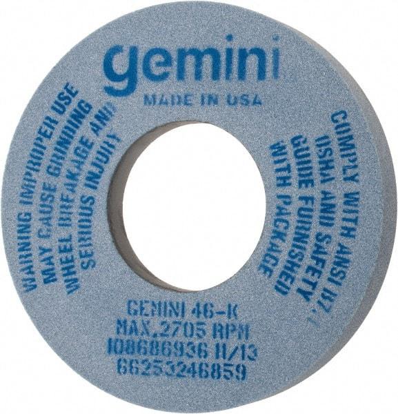 Norton - 12" Diam x 5" Hole x 1-1/2" Thick, K Hardness, 46 Grit Surface Grinding Wheel - Aluminum Oxide, Type 5, Coarse Grade, 2,705 Max RPM, One-Side Recess - USA Tool & Supply