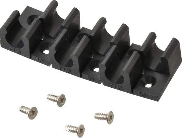 SMC PNEUMATICS - Multitube Holder - Black, 6 Slots - USA Tool & Supply