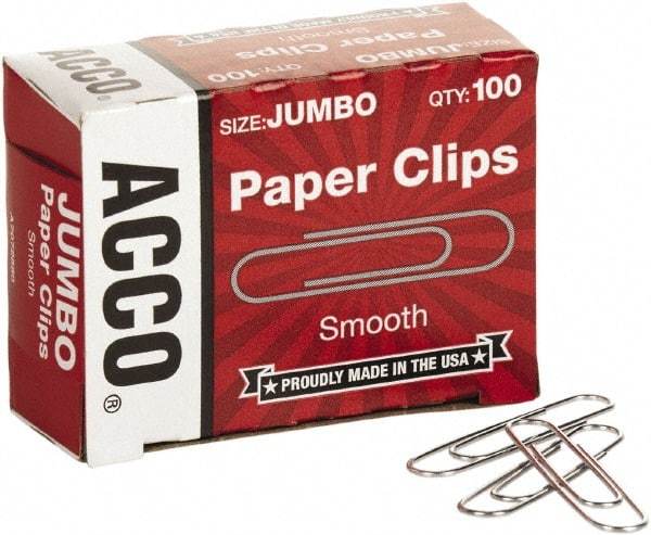 ACCO - 1-3/4" Wide Paper Fastener - Silver - USA Tool & Supply