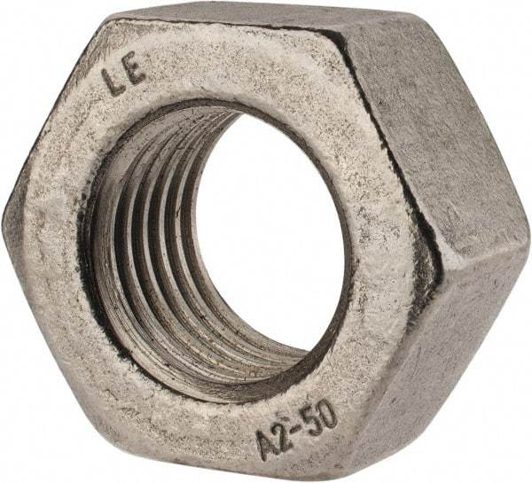 Value Collection - M36x4.00 Metric Coarse Stainless Steel Right Hand Hex Nut - 55mm Across Flats, 29mm High, Uncoated - USA Tool & Supply