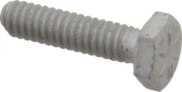 Armor Coat - 1/4-20 UNC, 1" Length Under Head Hex Head Cap Screw - Fully Threaded, Grade 8 Steel, 7/16" Hex - USA Tool & Supply