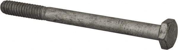Armor Coat - 1/4-20 UNC, 3" Length Under Head Hex Head Cap Screw - Partially Threaded, Grade 8 Steel, 7/16" Hex - USA Tool & Supply