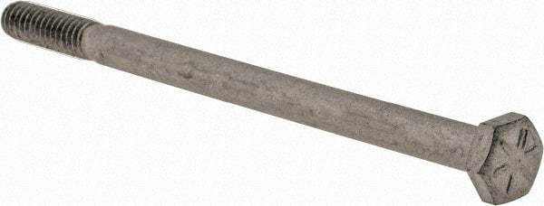 Armor Coat - 1/4-20 UNC, 4" Length Under Head Hex Head Cap Screw - Partially Threaded, Grade 8 Steel, 7/16" Hex - USA Tool & Supply