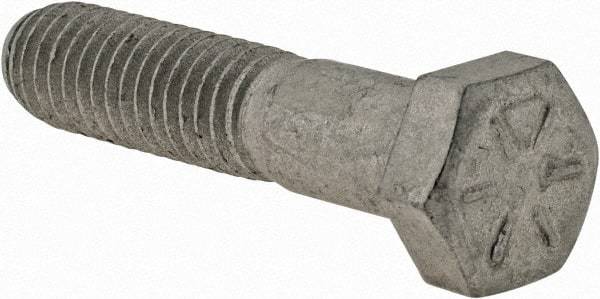 Armor Coat - 3/8-16 UNC, 1-3/4" Length Under Head Hex Head Cap Screw - Partially Threaded, Grade 8 Steel, 9/16" Hex - USA Tool & Supply