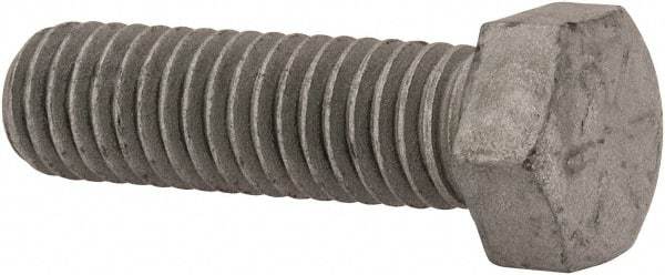 Armor Coat - 7/16-14 UNC, 1-1/2" Length Under Head Hex Head Cap Screw - Fully Threaded, Grade 8 Steel, 5/8" Hex - USA Tool & Supply
