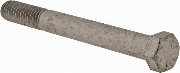 Armor Coat - 7/16-14 UNC, 4" Length Under Head Hex Head Cap Screw - Partially Threaded, Grade 8 Steel, 5/8" Hex - USA Tool & Supply