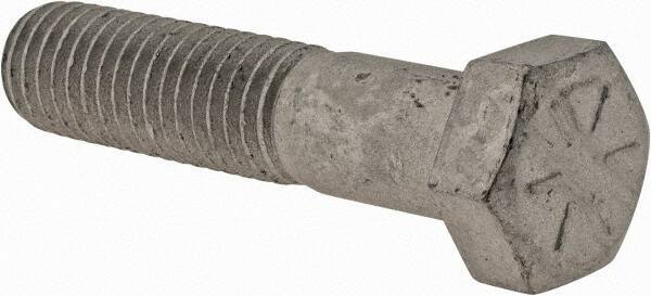 Armor Coat - 1/2-13 UNC, 2-1/4" Length Under Head Hex Head Cap Screw - Partially Threaded, Grade 8 Steel, 3/4" Hex - USA Tool & Supply