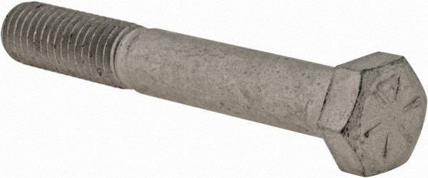 Armor Coat - 1/2-13 UNC, 3-1/2" Length Under Head Hex Head Cap Screw - Partially Threaded, Grade 8 Steel, 3/4" Hex - USA Tool & Supply