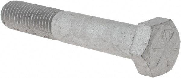 Armor Coat - 3/4-10 UNC, 4-1/2" Length Under Head Hex Head Cap Screw - Partially Threaded, Grade 8 Steel, 1-1/8" Hex - USA Tool & Supply