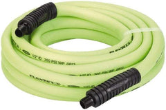 Legacy - 1/2" ID x 0.74" OD 25' Long Multipurpose Air Hose - MNPT x MNPT Ends, 300 Working psi, 140°, 3/8" Fitting, Green - USA Tool & Supply