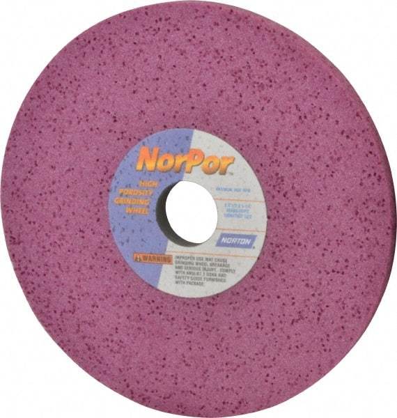 Norton - 8" Diam x 1-1/4" Hole x 1/2" Thick, H Hardness, 60 Grit Surface Grinding Wheel - Aluminum Oxide, Type 1, Medium Grade, 3,600 Max RPM, Vitrified Bond, No Recess - USA Tool & Supply