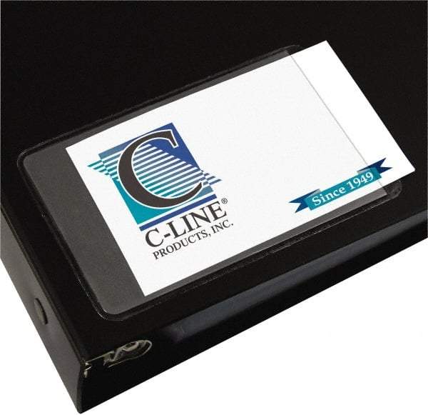 C-LINE - 10 Piece Business Card/ID Protectors - 3-1/2" High x 2" Wide - USA Tool & Supply