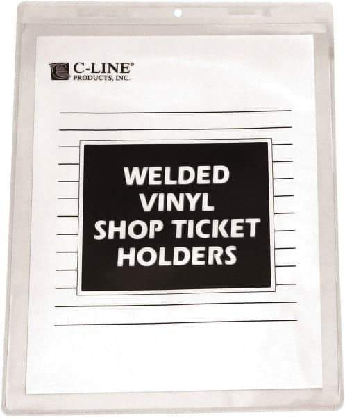 C-LINE - 50 Piece Clear Shop Ticket Holder - 11" High x 8-1/2" Wide - USA Tool & Supply
