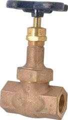 NIBCO - 1" Pipe, Threaded Ends, Bronze Integral Globe Valve - Bronze Disc, Union Bonnet, 600 psi WOG, 300 psi WSP, Class 300 - USA Tool & Supply