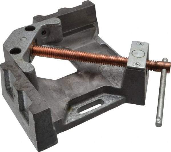 Strong Hand Tools - Fixed Angle, 2 Axes, 4.8" Long, 1.38" Jaw Height, 3-3/4" Max Capacity, Cast Iron Angle & Corner Clamp - 90° Clamping Angle - USA Tool & Supply