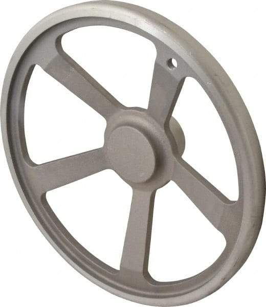 Jergens - 14", 5 Spoke Offset Handwheel with Handle - 2-3/4" Hub, Aluminum Alloy, Plain Finish - USA Tool & Supply
