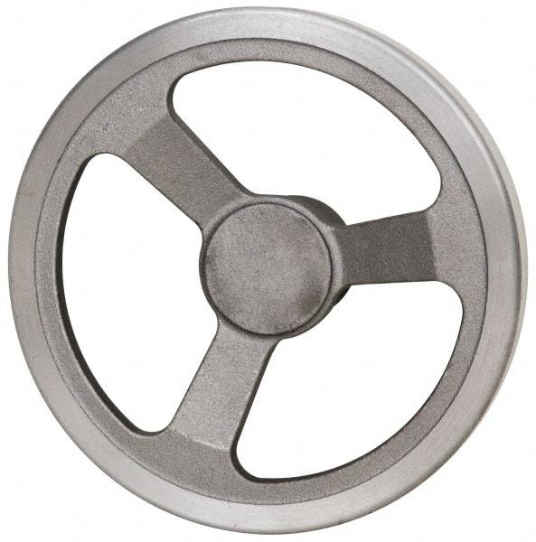 Jergens - 8", 3 Spoke Offset Handwheel - 2" Hub, Aluminum Alloy, Plain Finish - USA Tool & Supply
