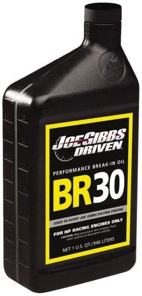 Joe Gibbs Driven Racing Oil - 1 Quart High Zinc Engine Break-In Oil - Grade 5W-30 - USA Tool & Supply