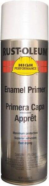 Rust-Oleum - 15 oz White Aerosol Primer - 14 Sq Ft Coverage, Interior/Exterior - USA Tool & Supply