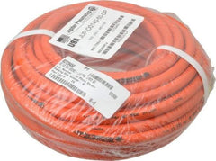 PRO-SOURCE - 1/4" ID x 15/32" OD 50' Long Multipurpose Air Hose - MNPT x MNPT Ends, 300 Working psi, 23 to 150°F, 1/4" Fitting, Orange - USA Tool & Supply