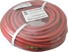PRO-SOURCE - 1/4" ID x 15/32" OD 100' Long Multipurpose Air Hose - MNPT x MNPT Ends, 300 Working psi, 23 to 150°F, 1/4" Fitting, Red - USA Tool & Supply