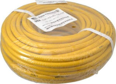 PRO-SOURCE - 1/4" ID x 15/32" OD 100' Long Multipurpose Air Hose - MNPT x MNPT Ends, 300 Working psi, 23 to 150°F, 1/4" Fitting, Yellow - USA Tool & Supply