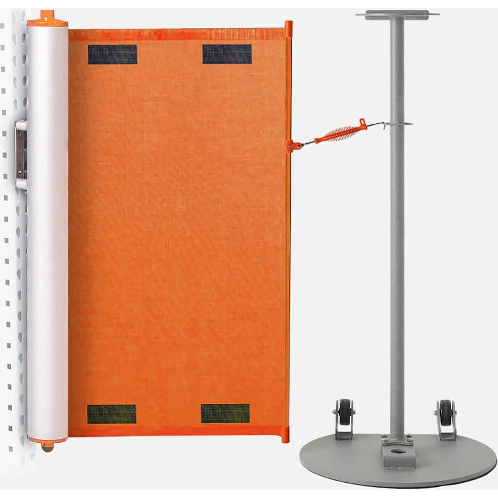 Barrier Parts & Accessories; Accessory Type: Free-Standing Pole; Color: Silver; Height (Inch): 43; Base Material: Powder Coated Steel; Mount Type: None; Length (Inch): 18; Width (Inch): 18; Finish/Coating: Powder Coated; For Use With: Any ZonePro Barrier