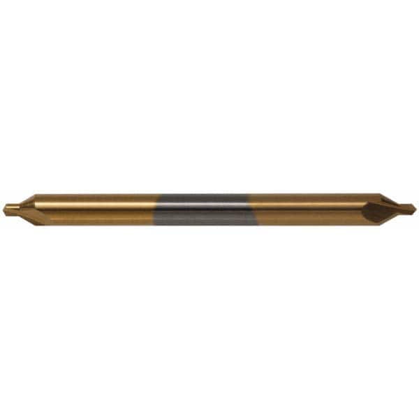 Hertel - #8 Plain Cut 60° Incl Angle Solid Carbide Combo Drill & Countersink - USA Tool & Supply